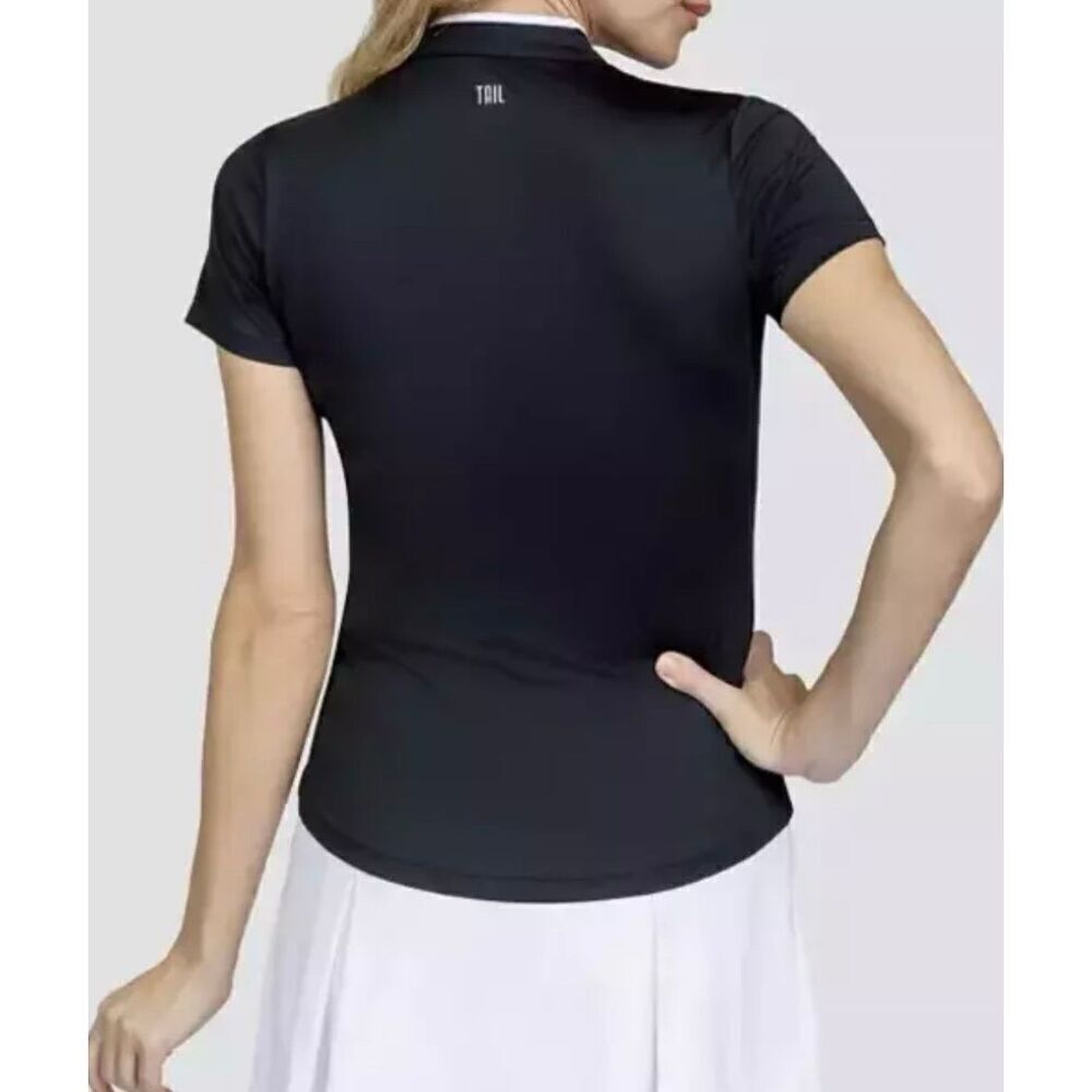 TAIL (White Label) - NWT - L Sz XS Short Sleeve Split Neck Golf Polo in Onyx - Picture 2 of 12